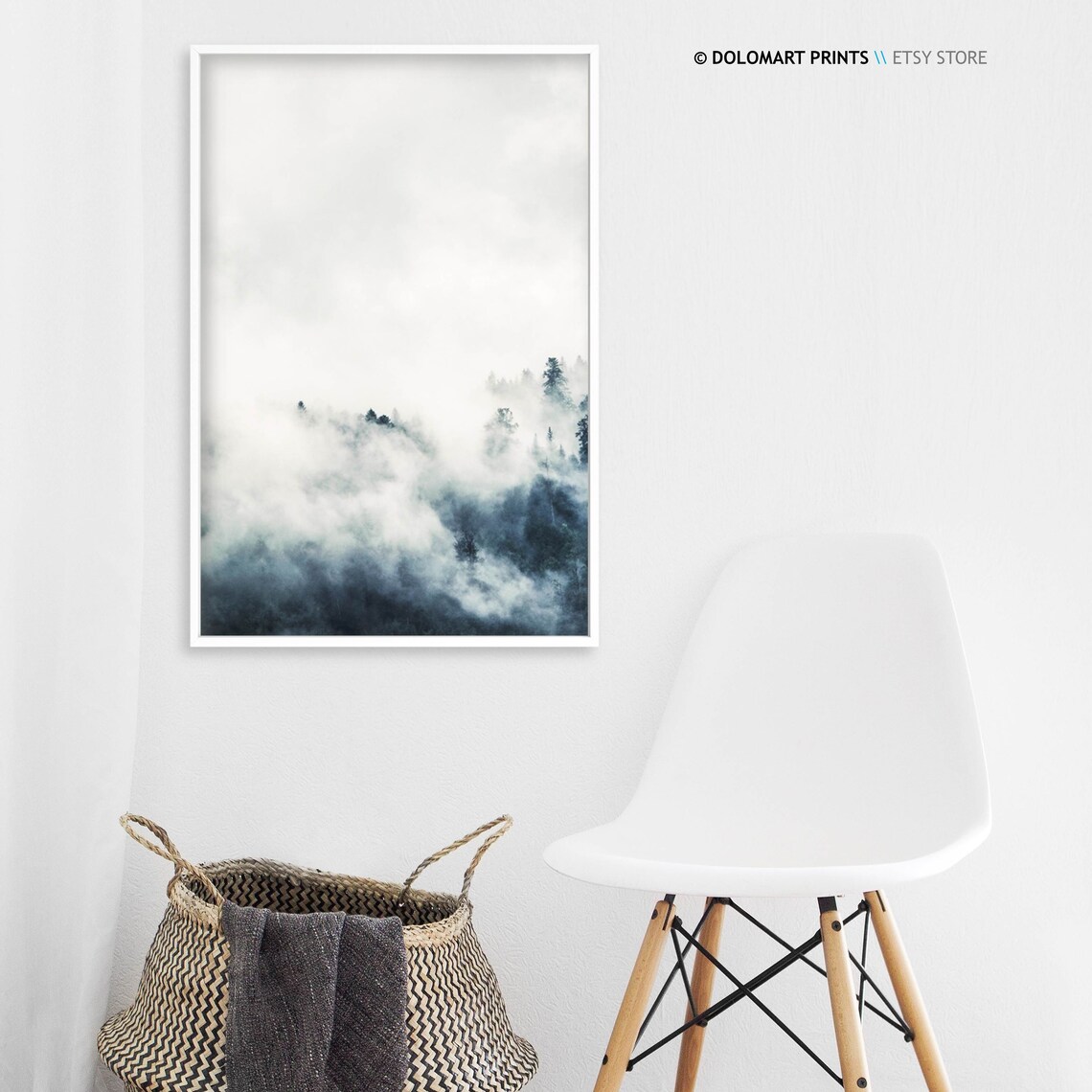 Nordic Forest Landscape Minimal Wall Art Poster - Image 3