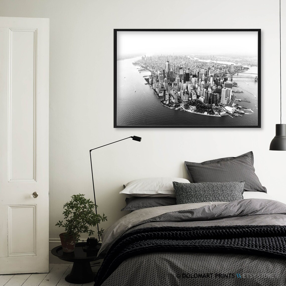 New York Black And White Aerial City Poster Art - Image 3