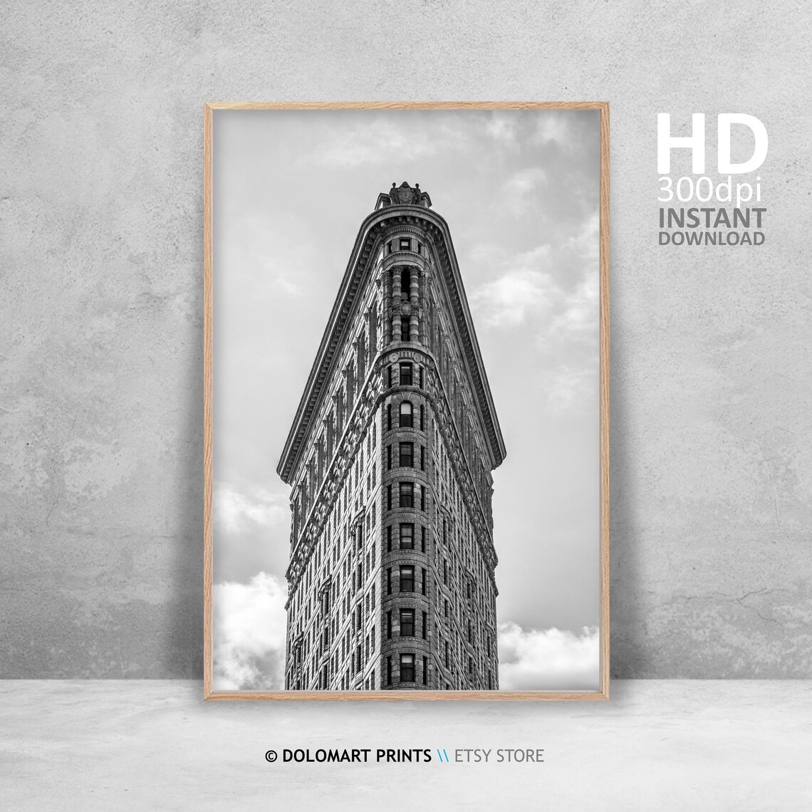 Flat Iron New York Vintage Architecture Travel Poster - Image 4
