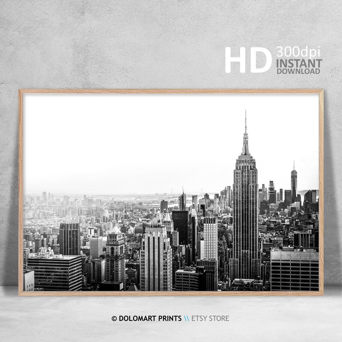 New York Black and White Skyline, Cityscape Print - Image 4