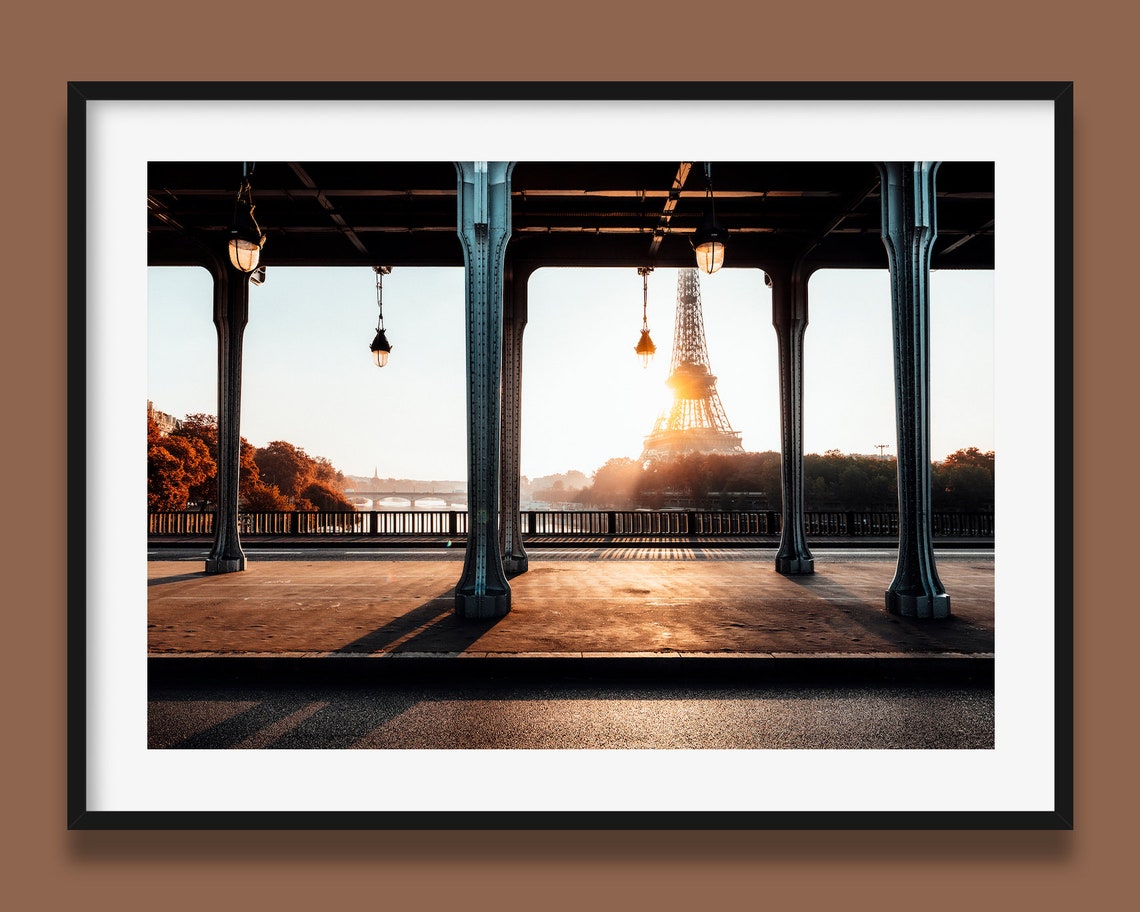 Paris Eiffel Tower Print Pont De Bir Hakeim Wall Art I France Photography Print City Of Love Landscape Print Of Paris Paris Bridge