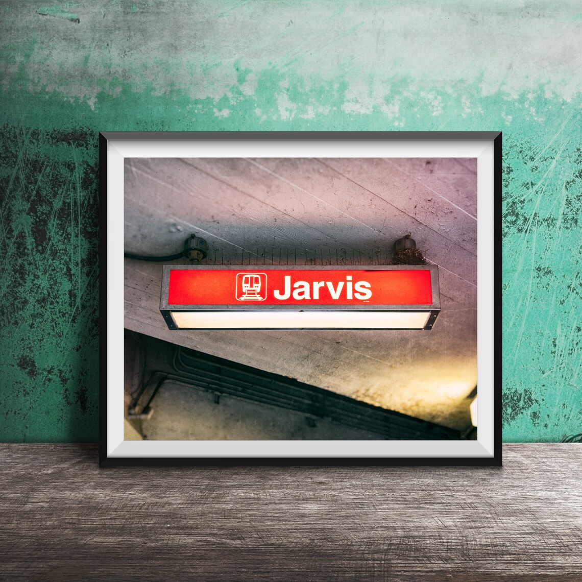 Jarvis CTA Red Line Station Sign Rogers Park Chicago El Poster