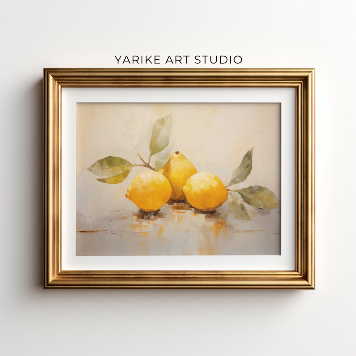Three Lemons Still Life Painterly Citrus Fruit Kitchen Art Poster - Image 5