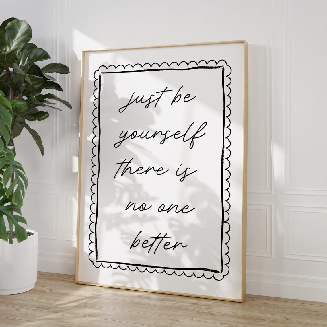 Just Be Yourself There Is No One Better Handwritten Quote Poster