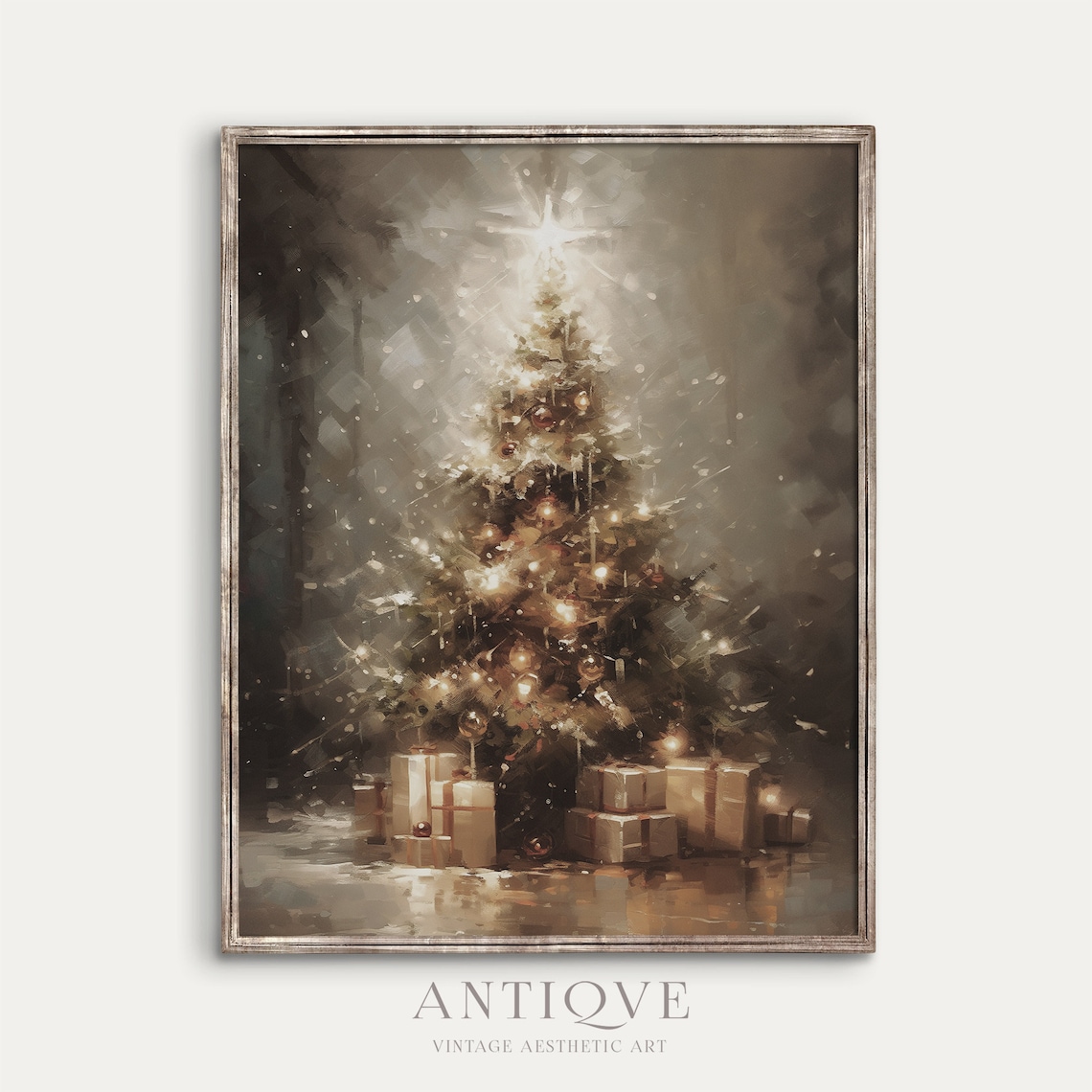Christmas Tree Christmas Lights Holiday Decor Art Print - Image 2
