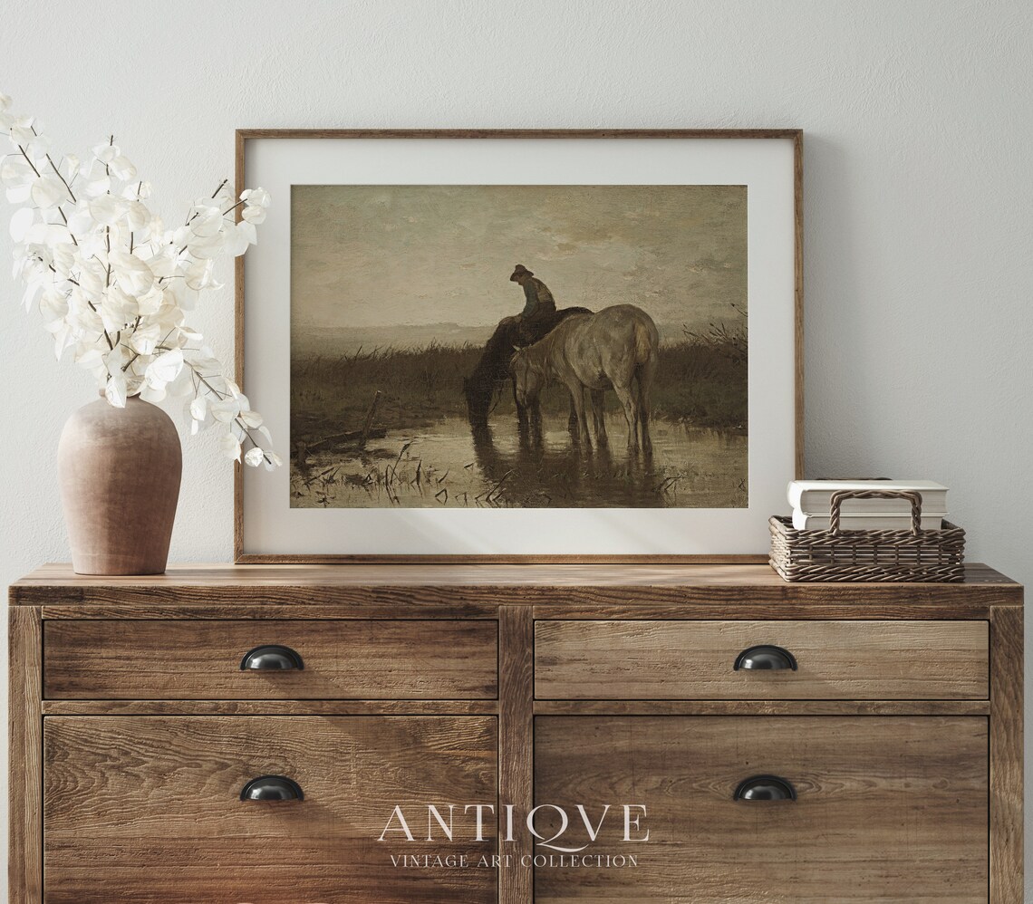 Horse Oil Painting, Farmhouse Artwork - Image 4