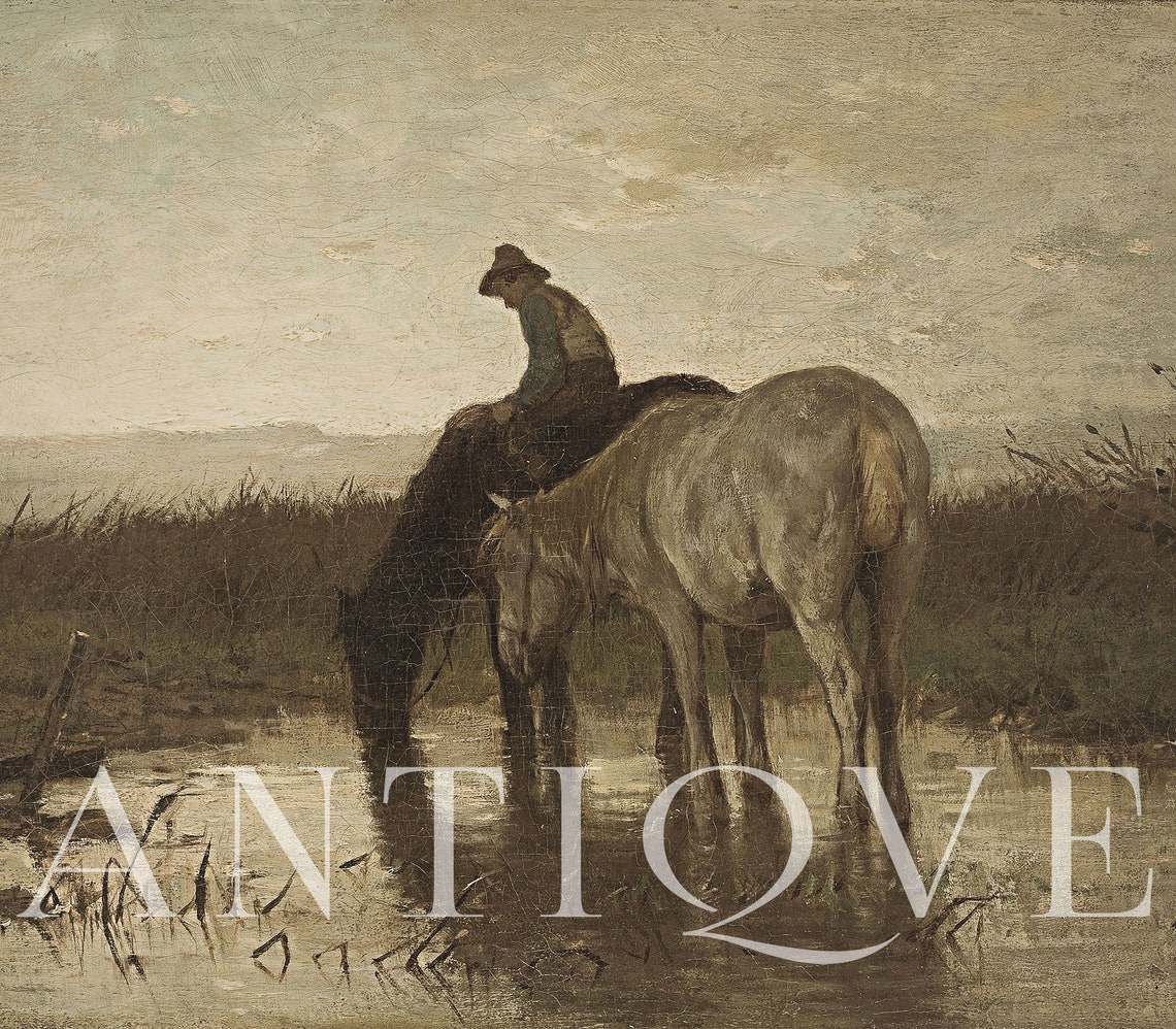 Horse Oil Painting, Farmhouse Artwork - Image 3