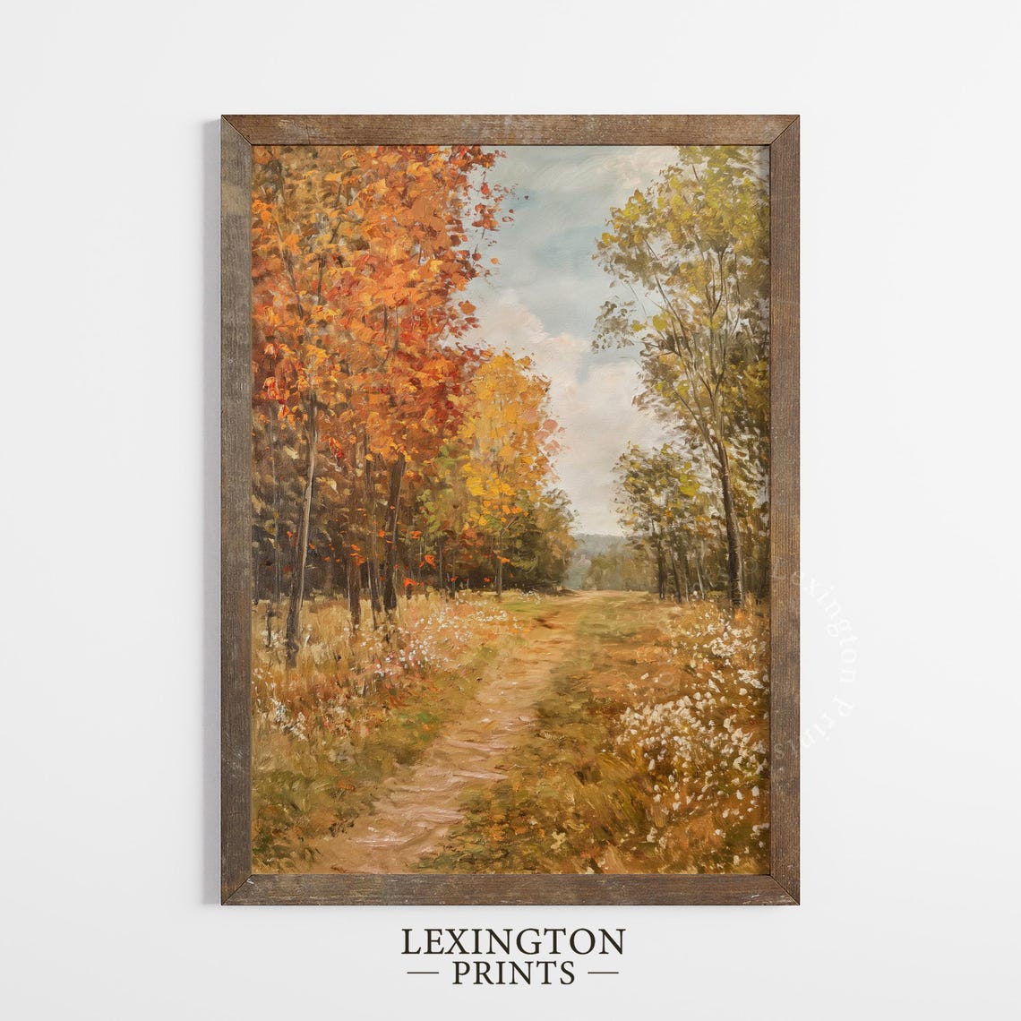Autumn Forest Path Golden Fall Foliage Trail Landscape Poster - Image 5
