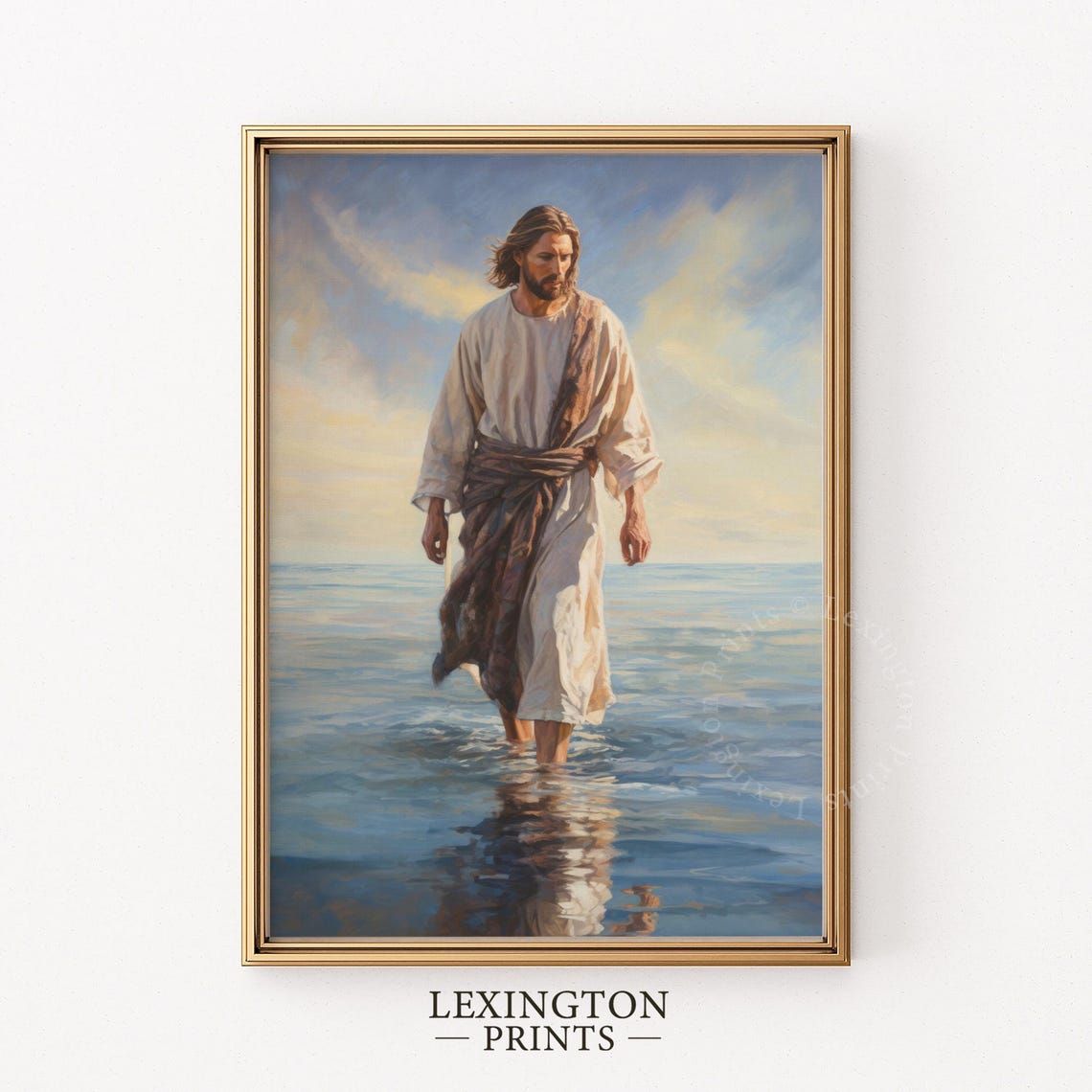 Jesus Walking On Water Christian Wall Art Christian Jesus Art Art Christian Print Oil Painting Christian Painting Gift Bible 400 - Image 4