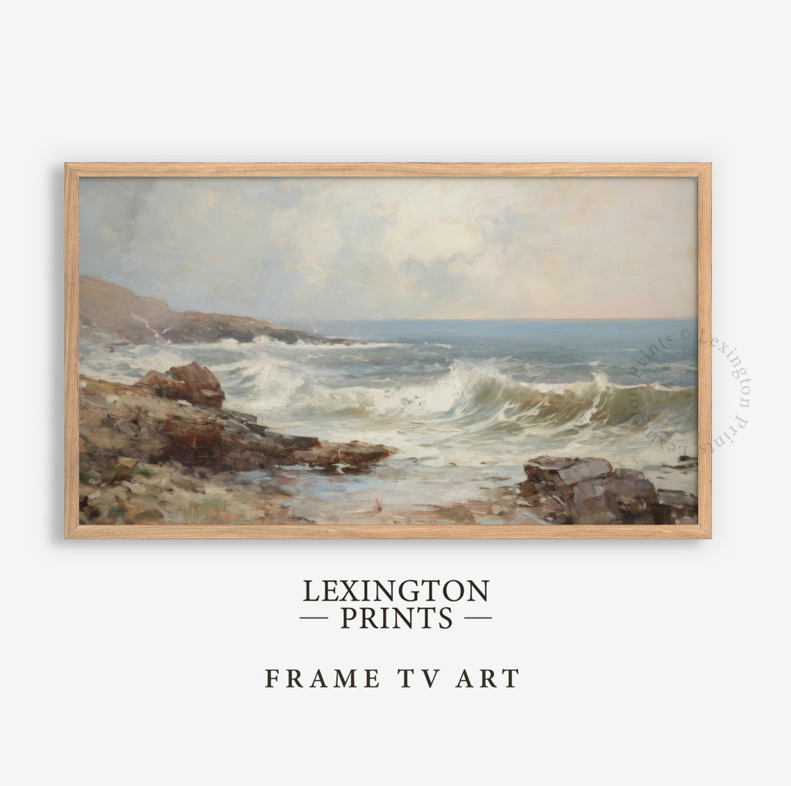 Dark Ocean Waves Moody Tv Art Coastal Tv Art Frame Tv Art Ocean Tv Art Beach Art Coastal Wall Art Vintage Summer Tv Art Moody 690 - Image 4