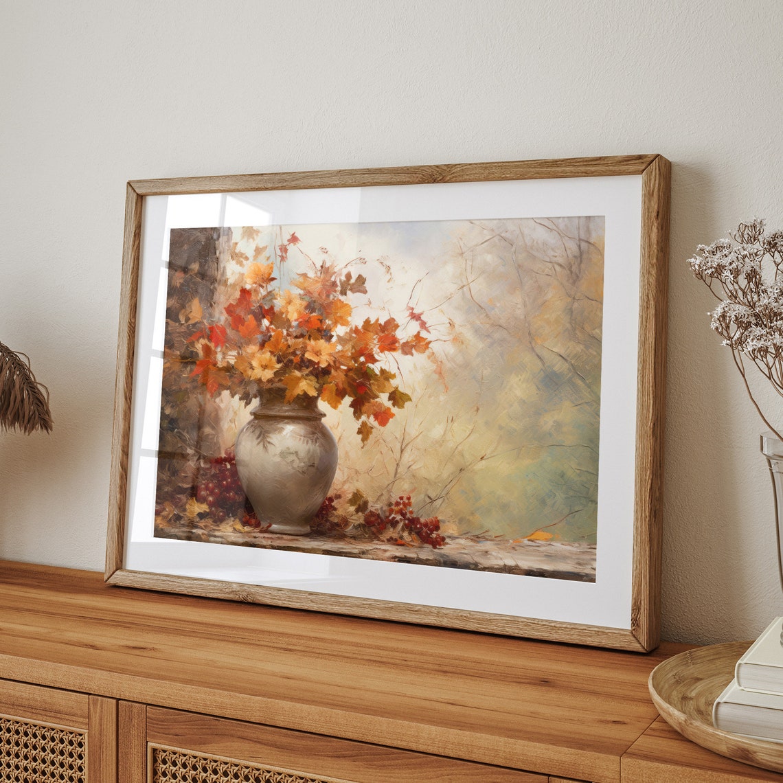 Autumn Leaf Bouquet in Vase Fall Harvest Floral Decor Poster - Image 7