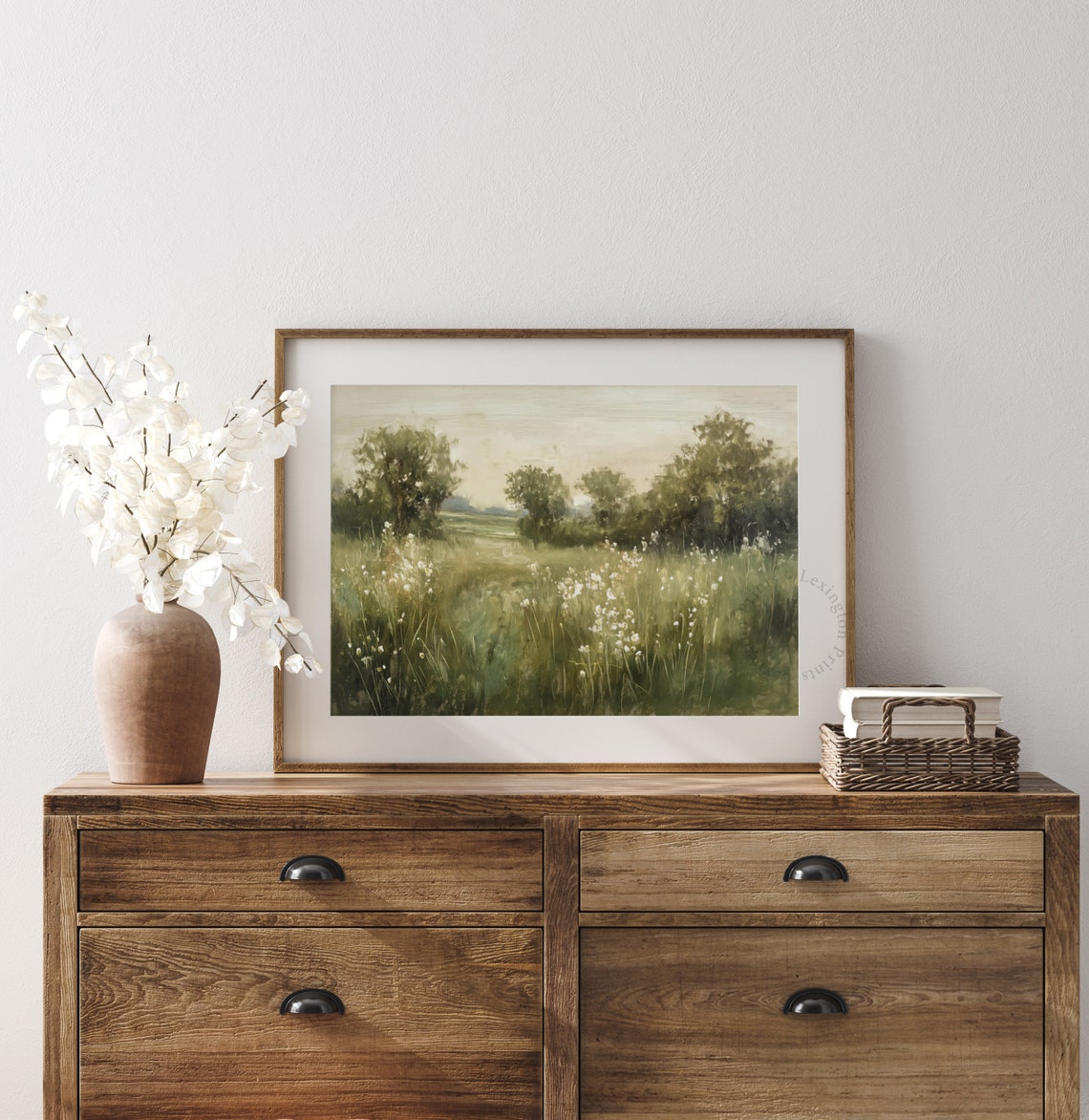 Summer Meadow Wildflowers Green Countryside Landscape Poster - Image 8