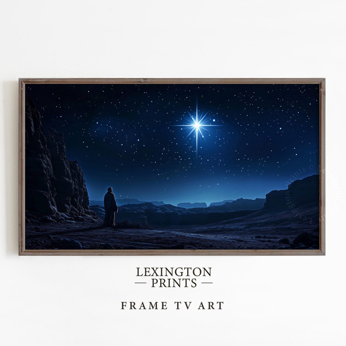 Christian Tv Art Nativity Star Christmas Frame Tv Art Christmas Tv Art Winter Holiday Decor Biblical Tv Art Silent Night Art Jesus Art 939 - Image 5