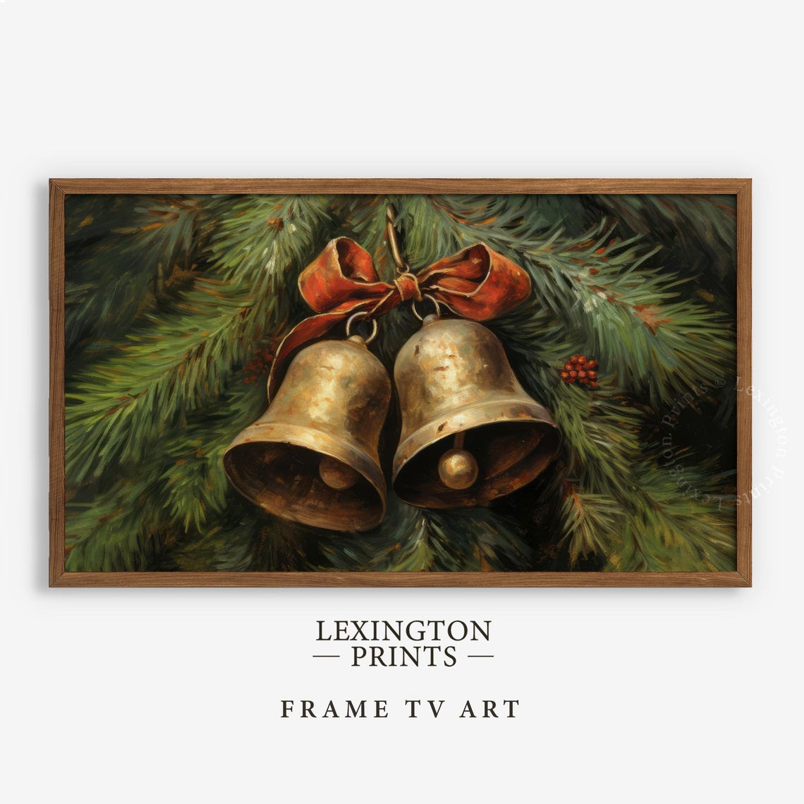 Christmas Jingle Bells Christmas Frame Tv Art Christmas Wall Art Winter Print Vintage Christmas Tv Christmas Decor Holiday Art Bell Art 432 - Image 5