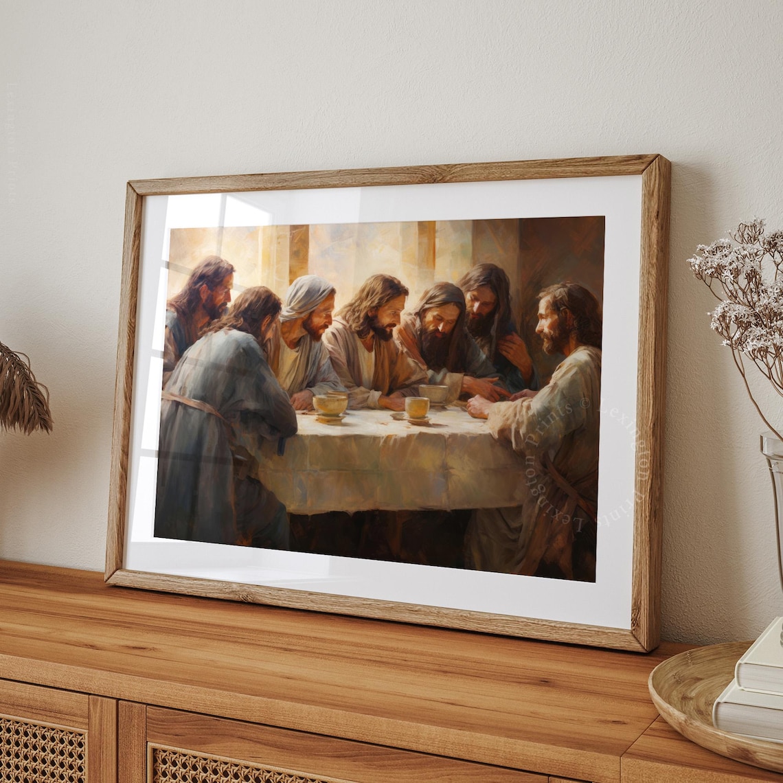 Jesus With Apostles Christian Last Supper Faith Painting Poster - Image 8