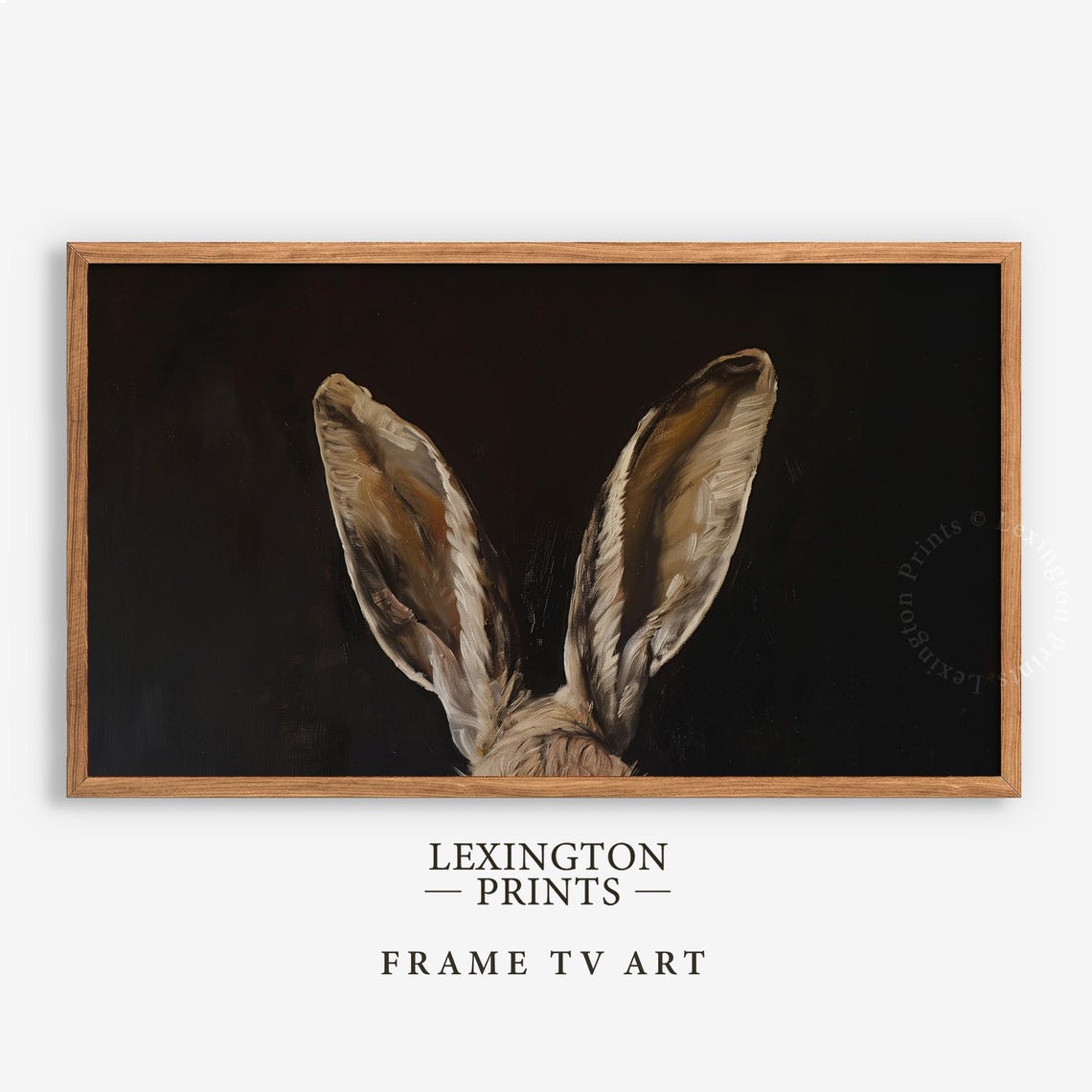 Easter Bunny Ears Dark Moody Minimalist Spring Painting Poster - Image 6