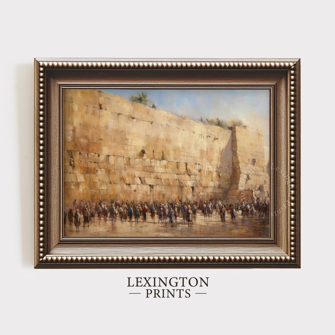 Western Wall Jerusalem Crowd Impressionist Oil Painting Israel Poster - Image 5