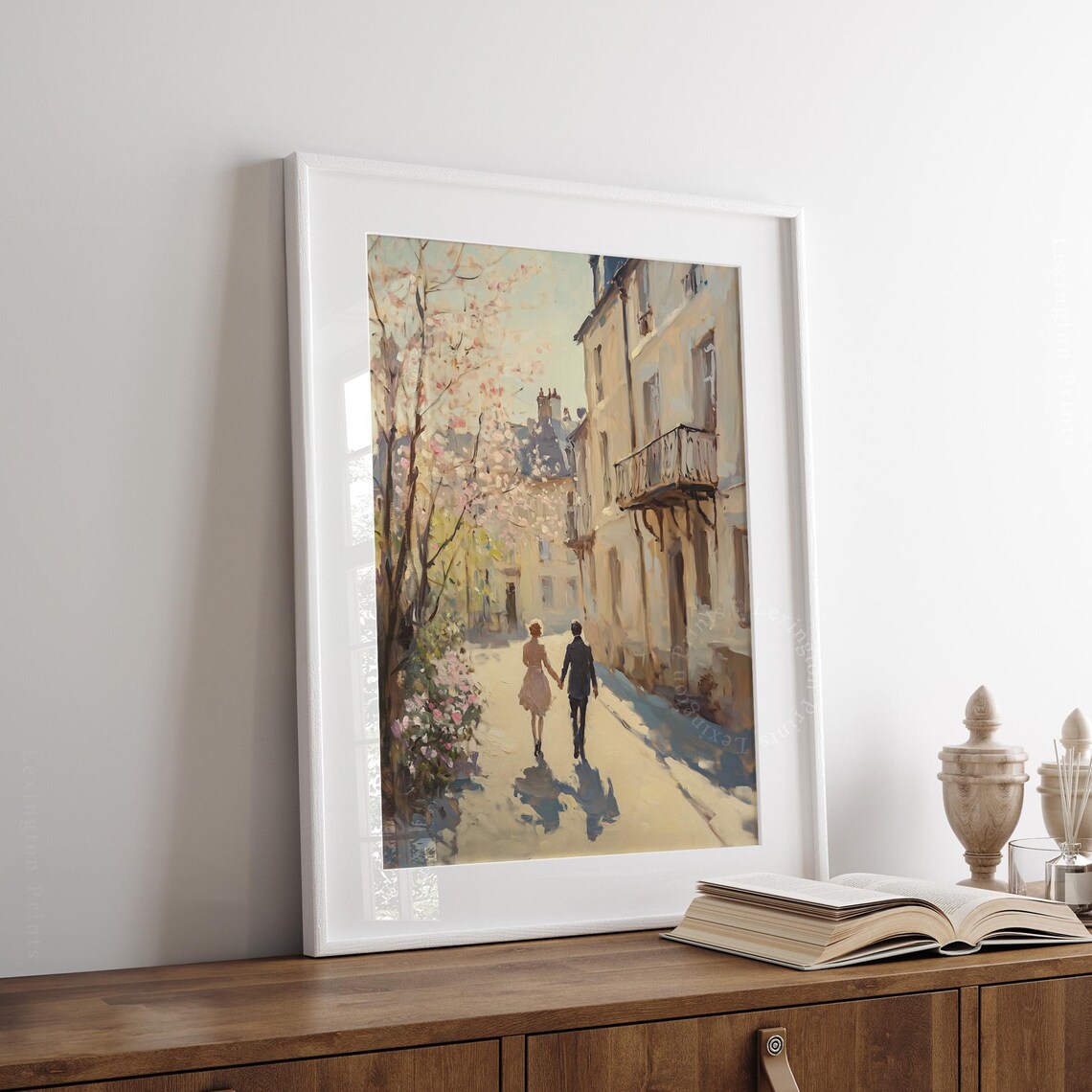 Couple Holding Hands Print, French Country Decor - Image 3
