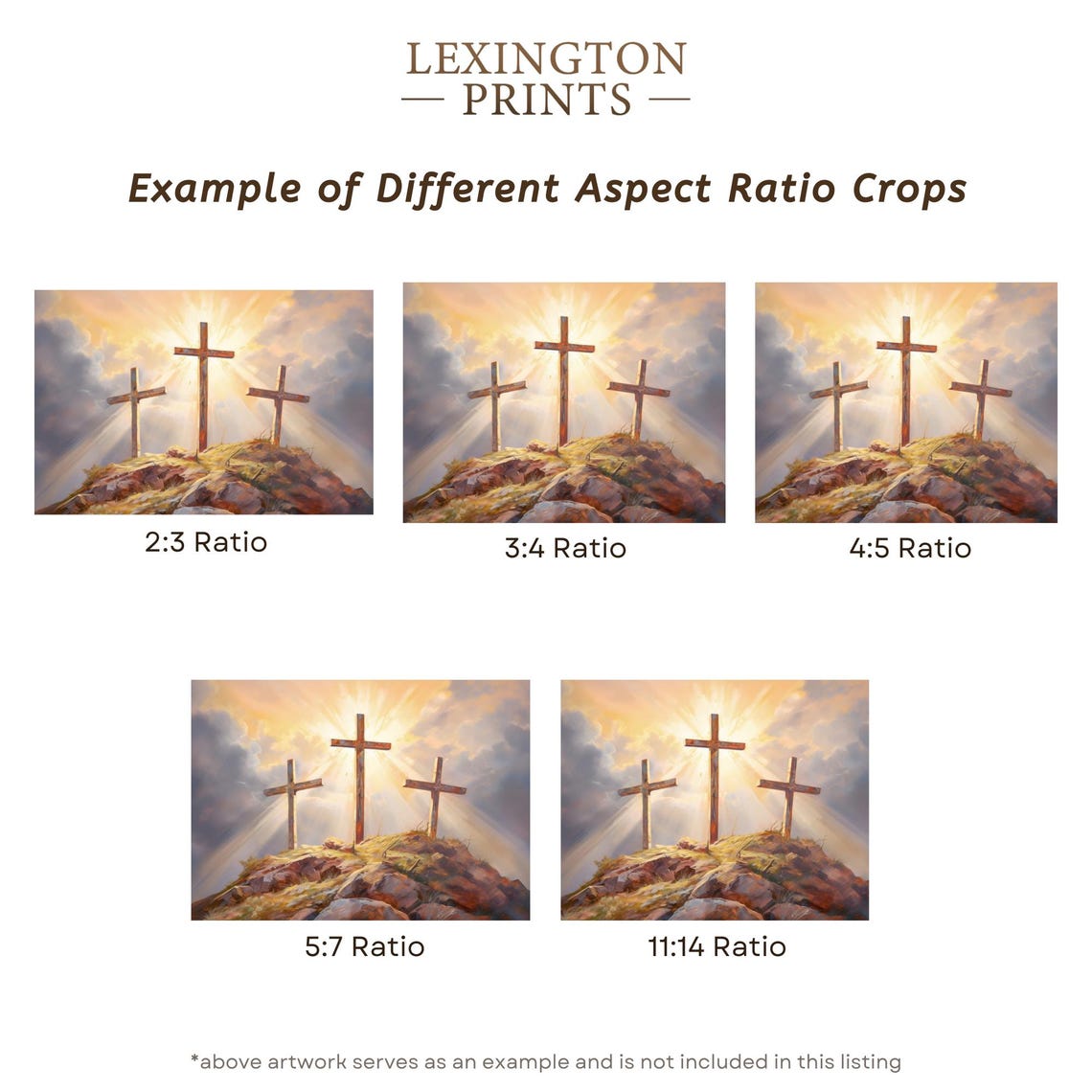 Wooden Cross on Hilltop Heavenly Light Rays Christian Wall Art - Image 2