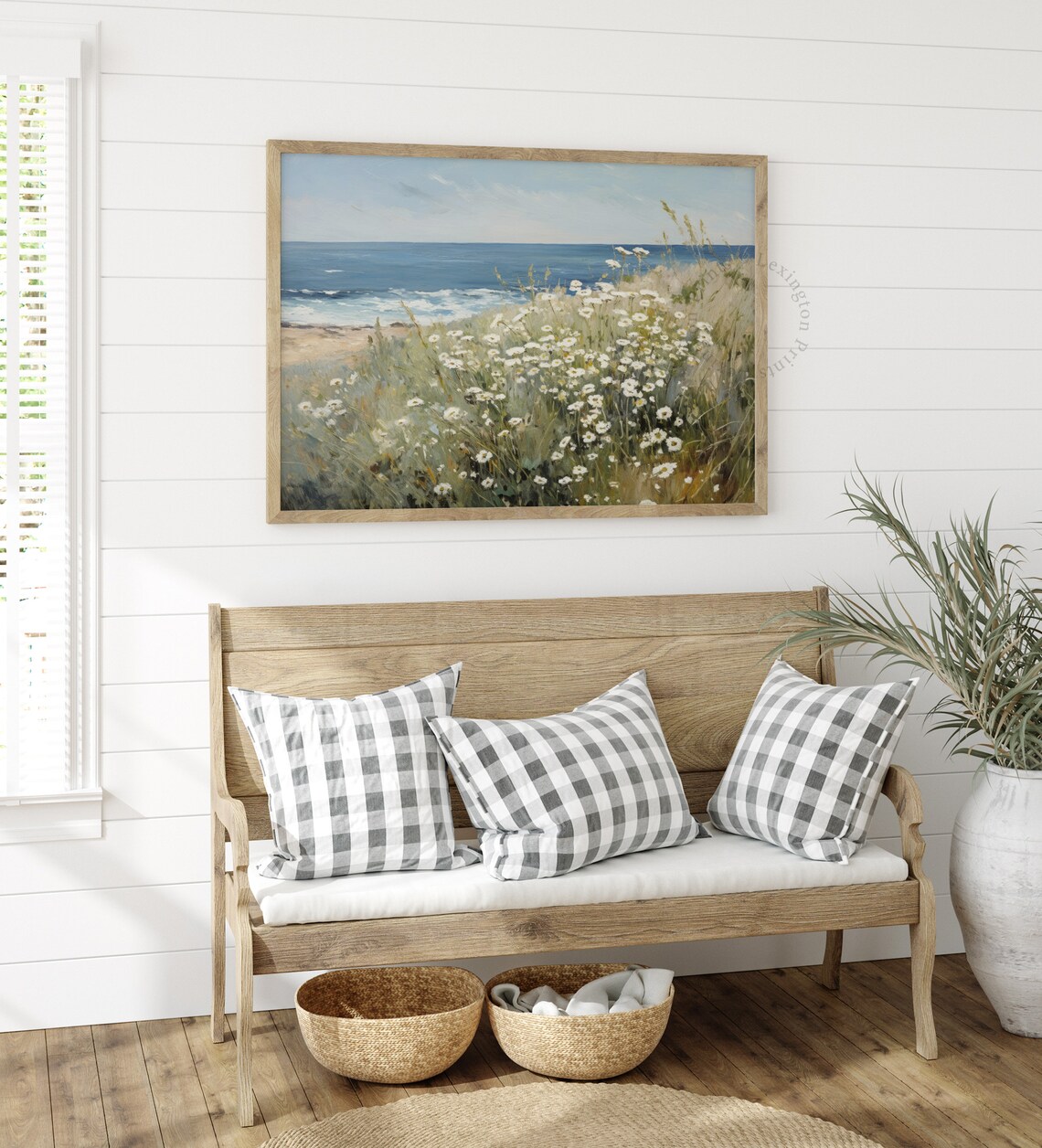 Summer Wildflower Field Vintage Coastal Landscape Print - Image 7
