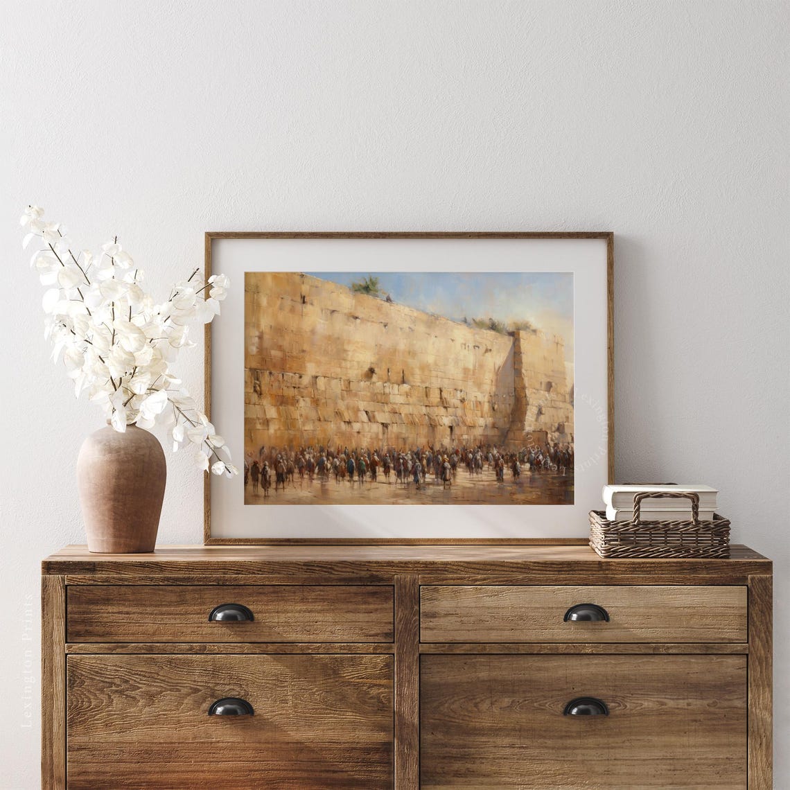 Vintage Jewish Wall Art Western Wall Art Jewish Print Oil Painting Israel Print Religious Art Judaica Art Jewish Gift 378 - Image 6