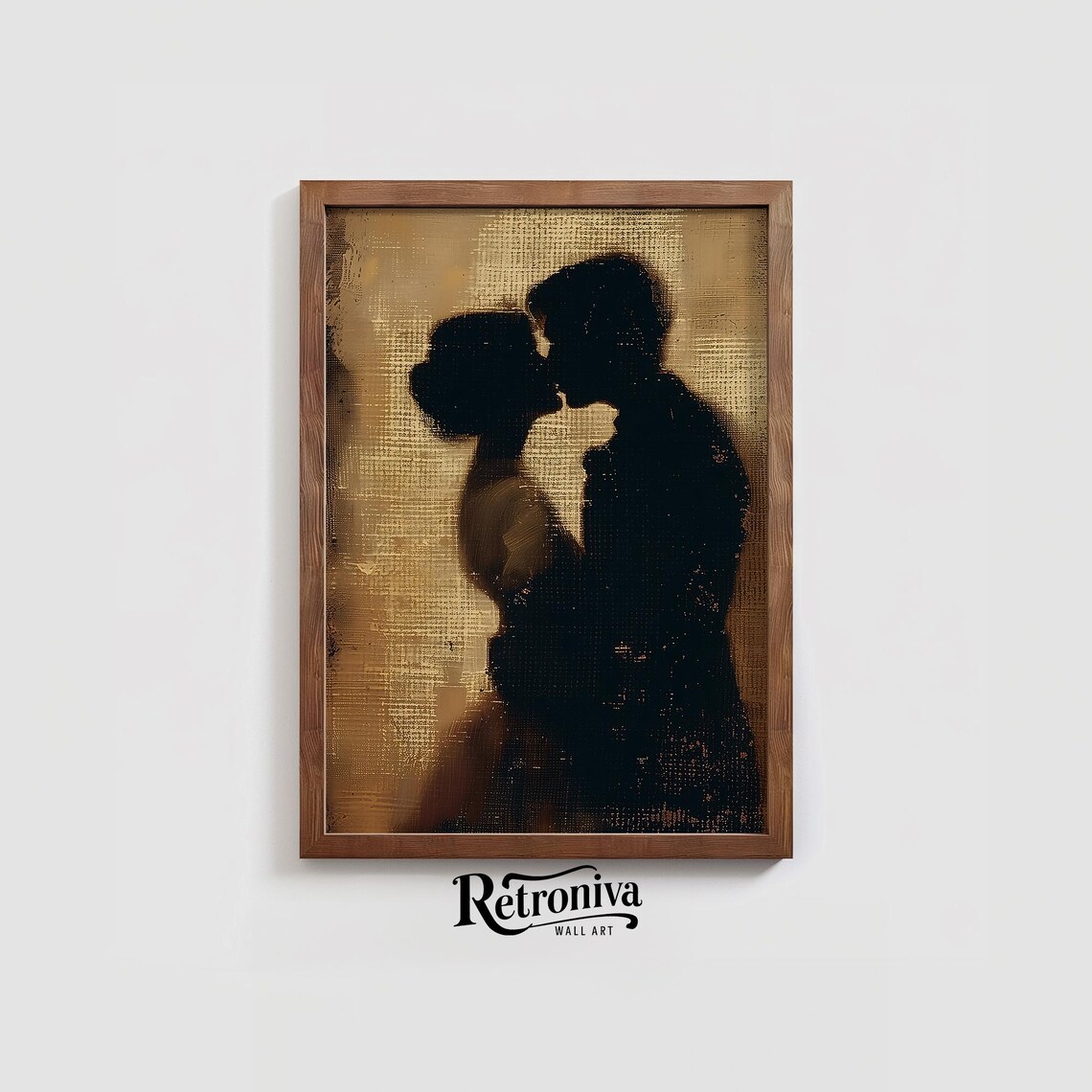 Antique Kissing Couple Vintage Love Art Print - Image 2