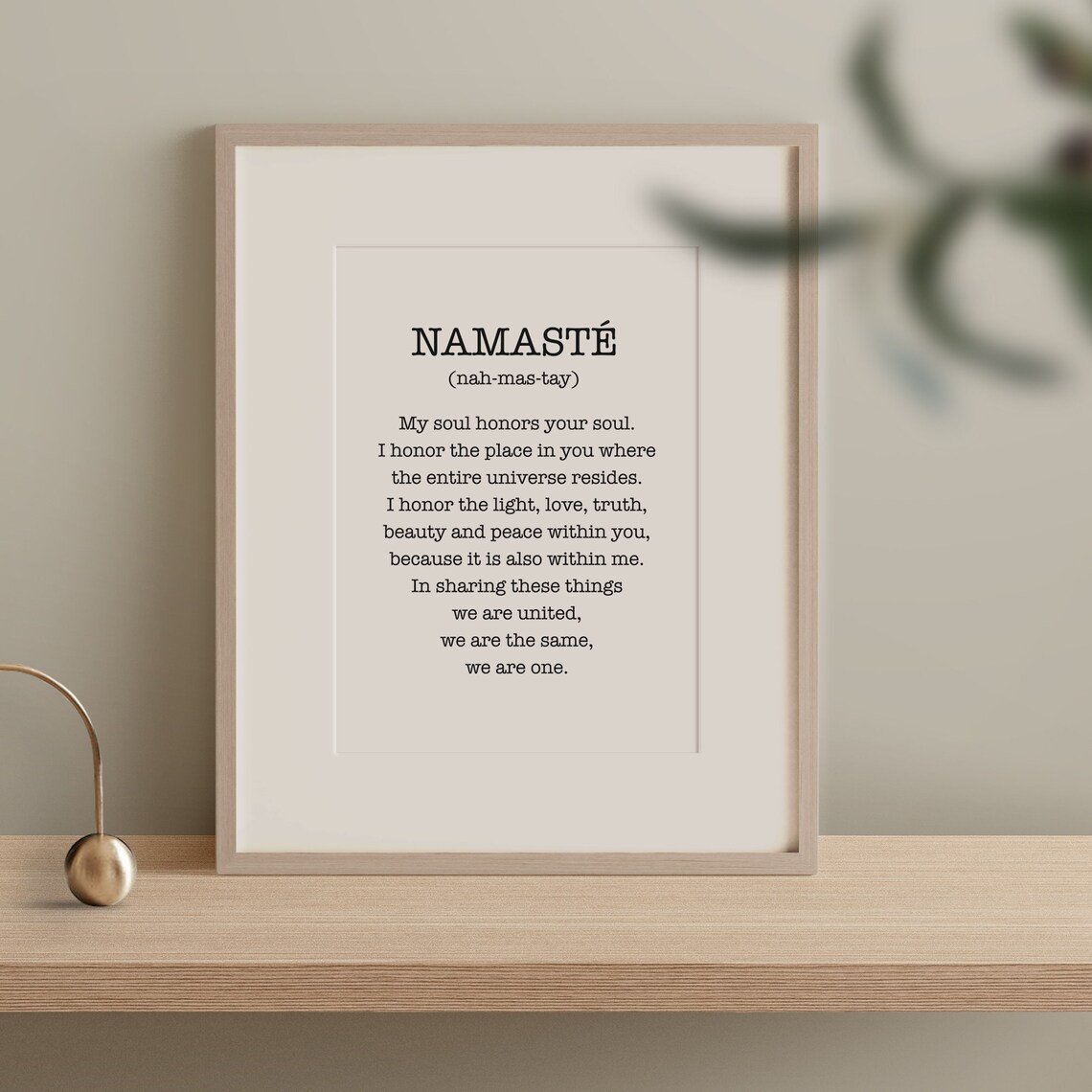 Namast Definition Typography Art Print, Spiritual Quote - Image 2