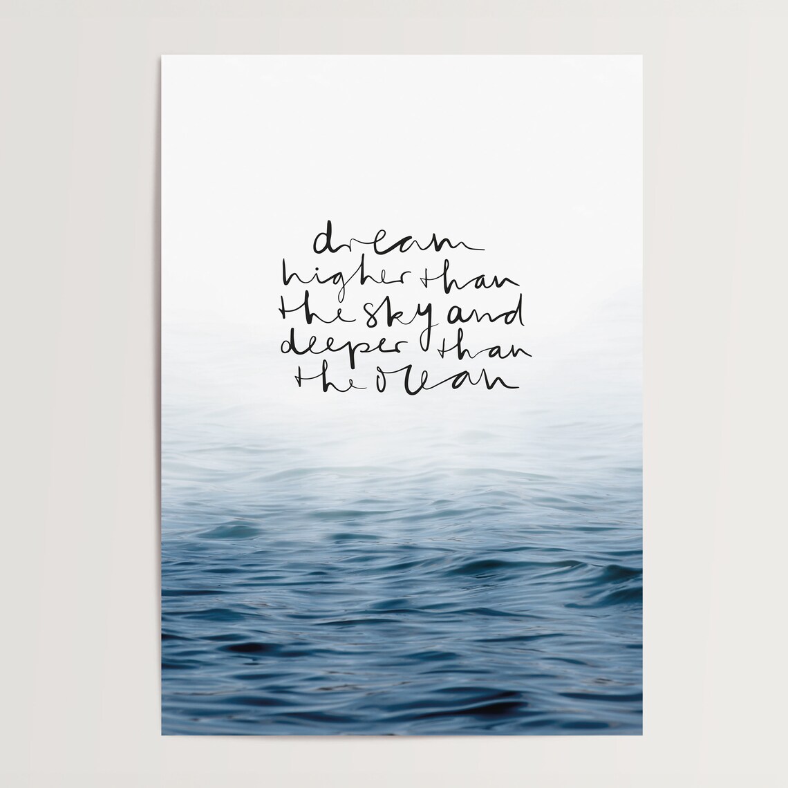 Dream Higher Than the Sky Quote Art Print - Image 4