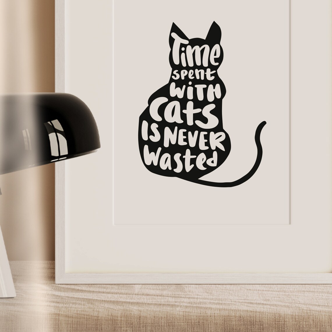 Time Spent With Cats Typography Art Print - Image 3