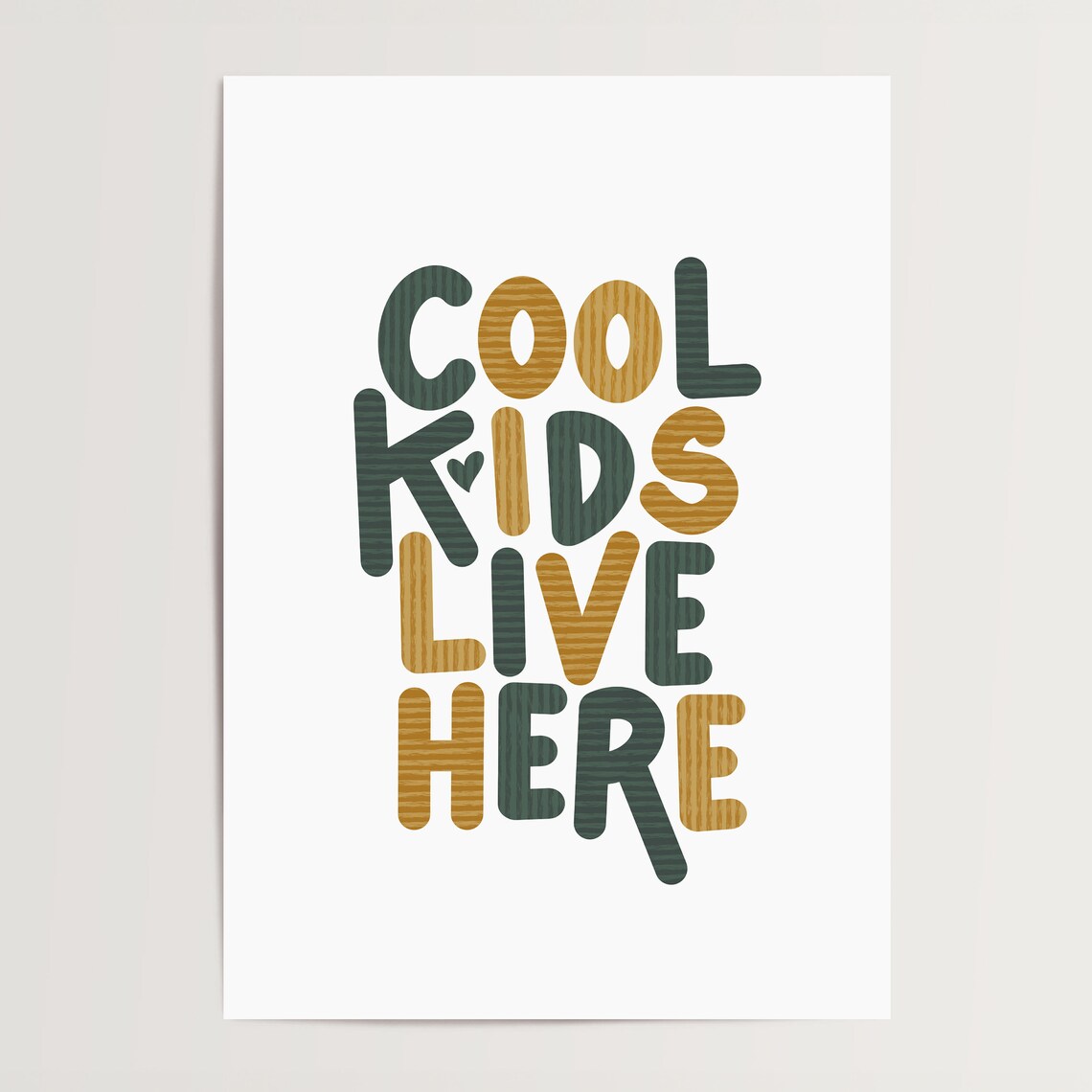 Cool Kids Live Here Playful Nursery Kids Room Typography Poster - Image 3