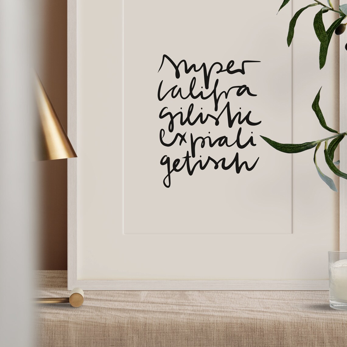 Supercalifragilisticexpialigetisch Typography Art Print - Image 3