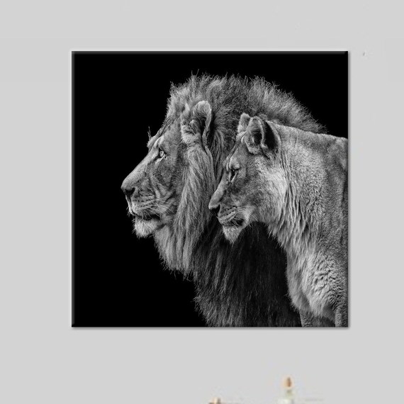 Lion Art, Lion Lover Valentine Gift