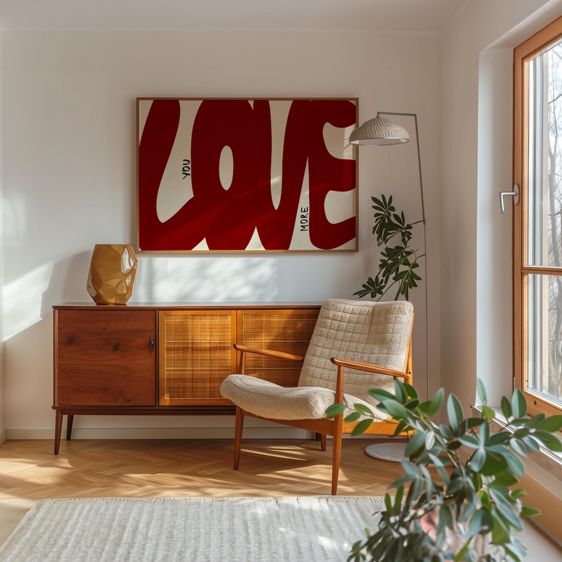 Love You Retro Art Print, Apartment Wall Decor - Image 3