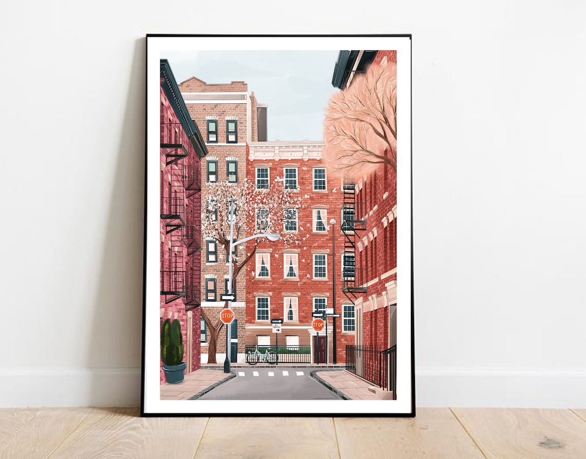 Greenwich Village New York Travel Poster