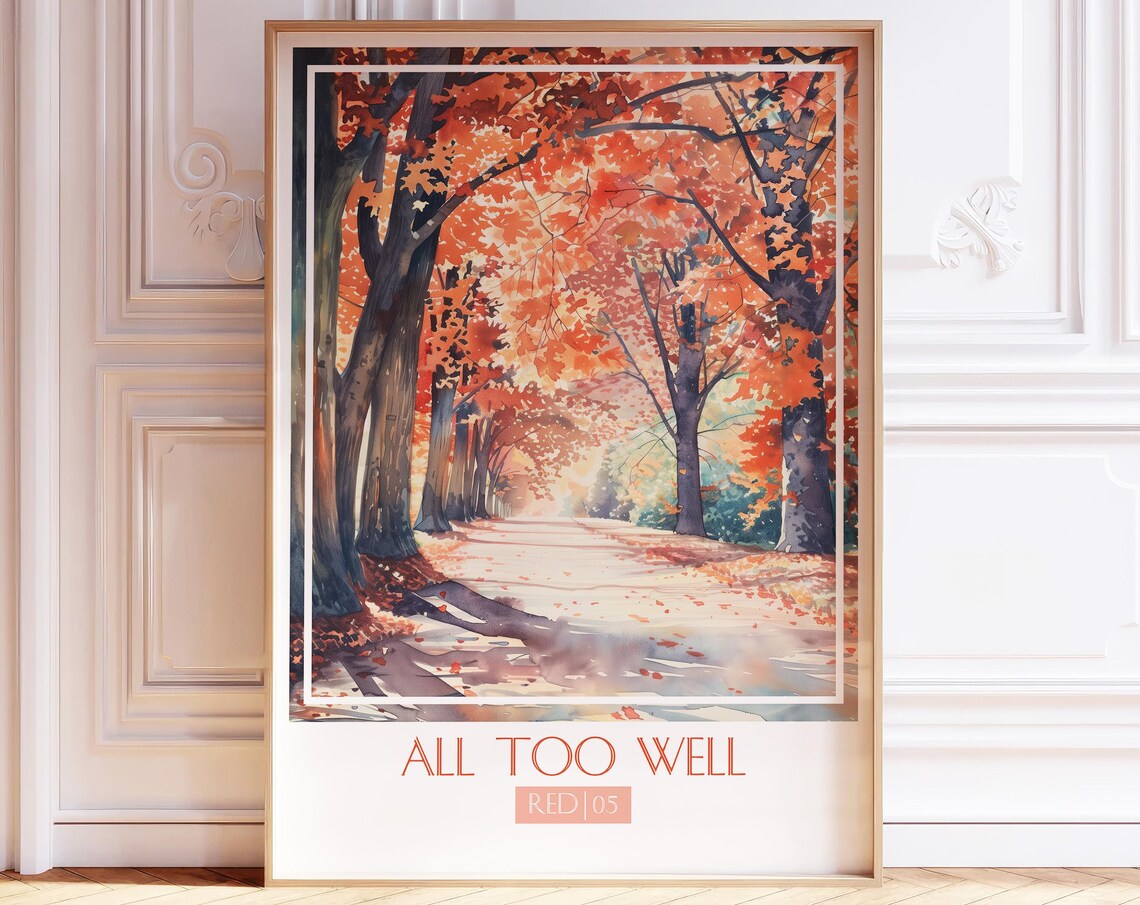 All Too Well Watercolor Art Print, Subtle Pastel Tone