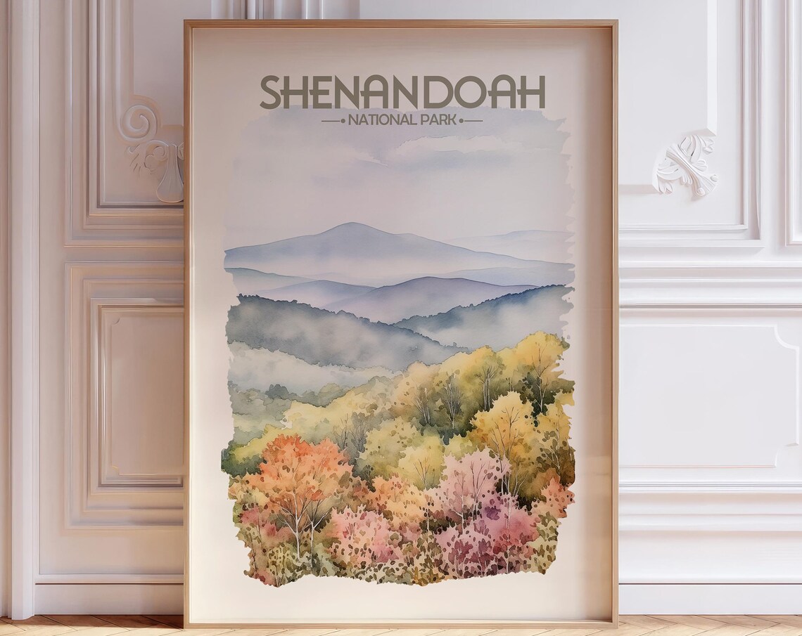 Shenandoah National Park Watercolor Poster Print