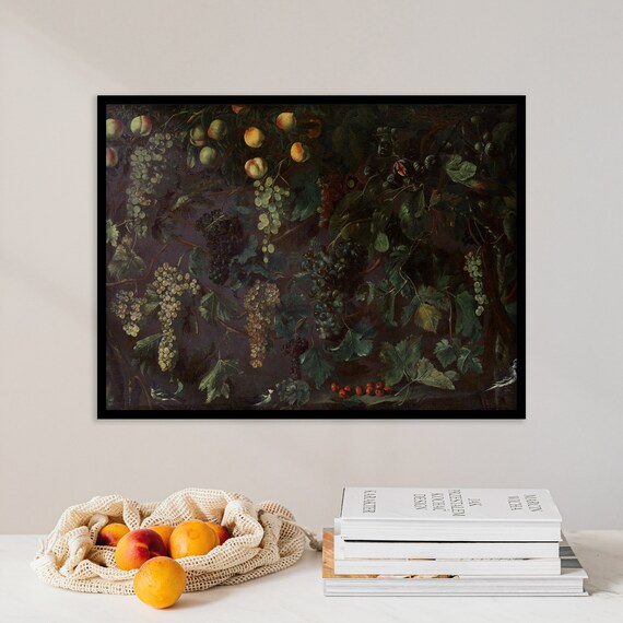 Bartolomeo Cavarozzi Grape Vine Baroque Still Life Fruit Painting Poster
