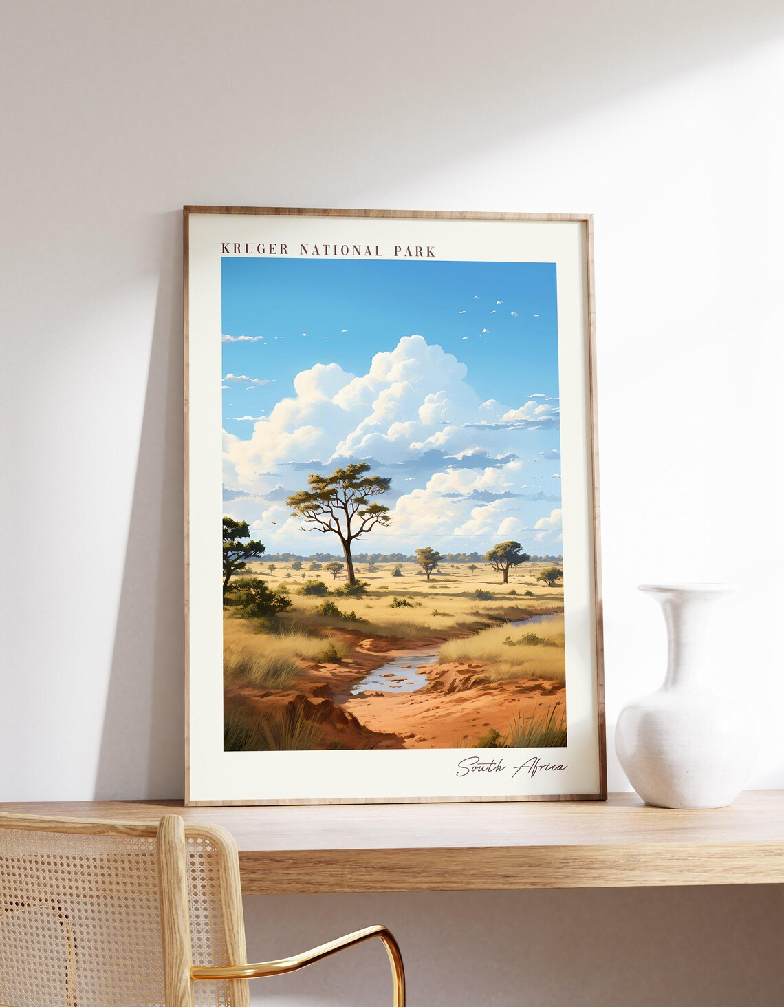 Kruger National Park Travel Poster, South Africa