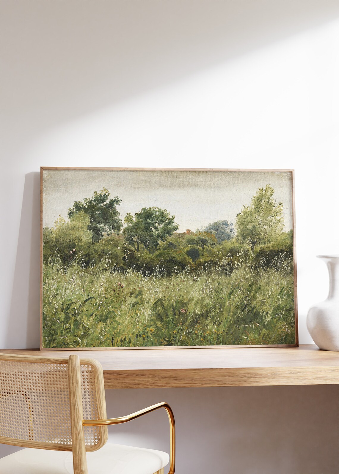 P C Skovgaard Field of Oats Near Vejby 1843 Vintage Meadow Poster