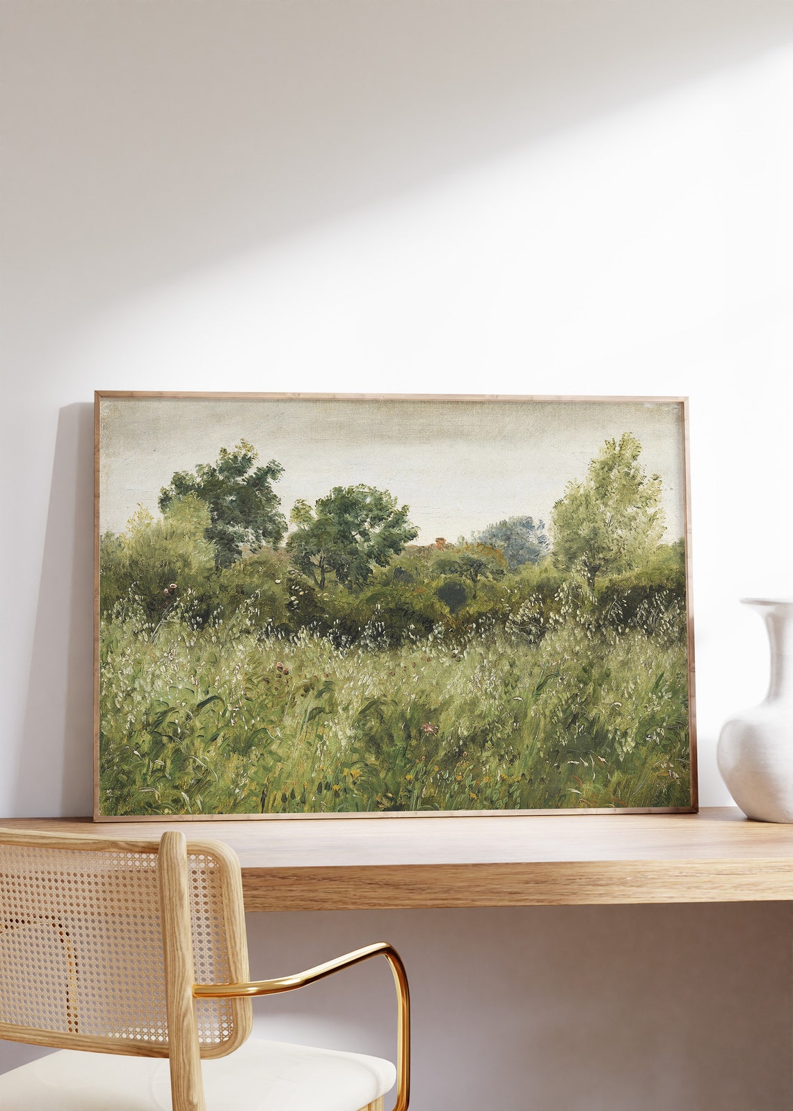 P C Skovgaard Field Of Oats Near Vejby 1843 Vintage Poster Flowers Print Farmhouse Decor Wild Country Landscape