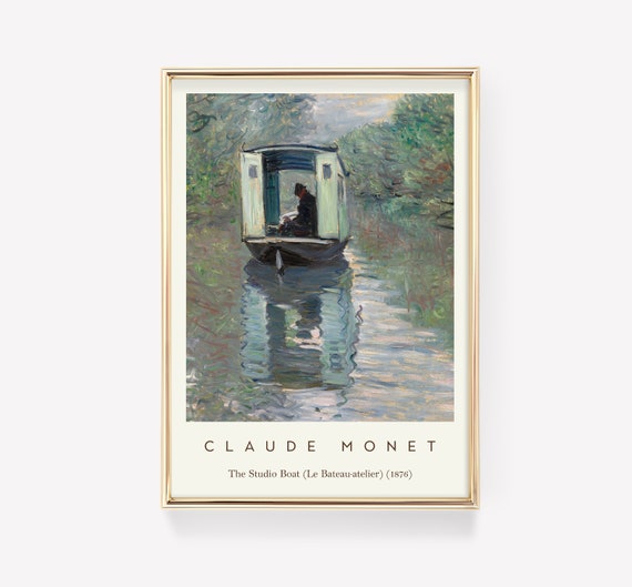 Claude Monet The Studio Boat, Exhibition Art Print