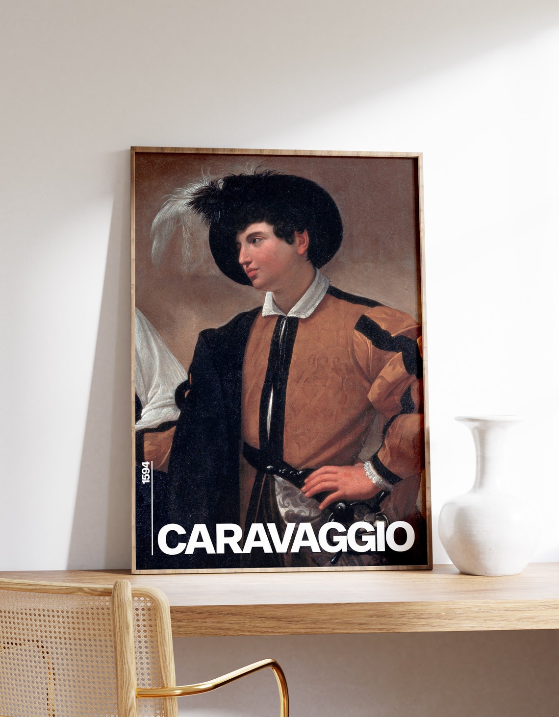 Caravaggio The Fortune Teller 1594 Baroque Portrait Exhibition Poster