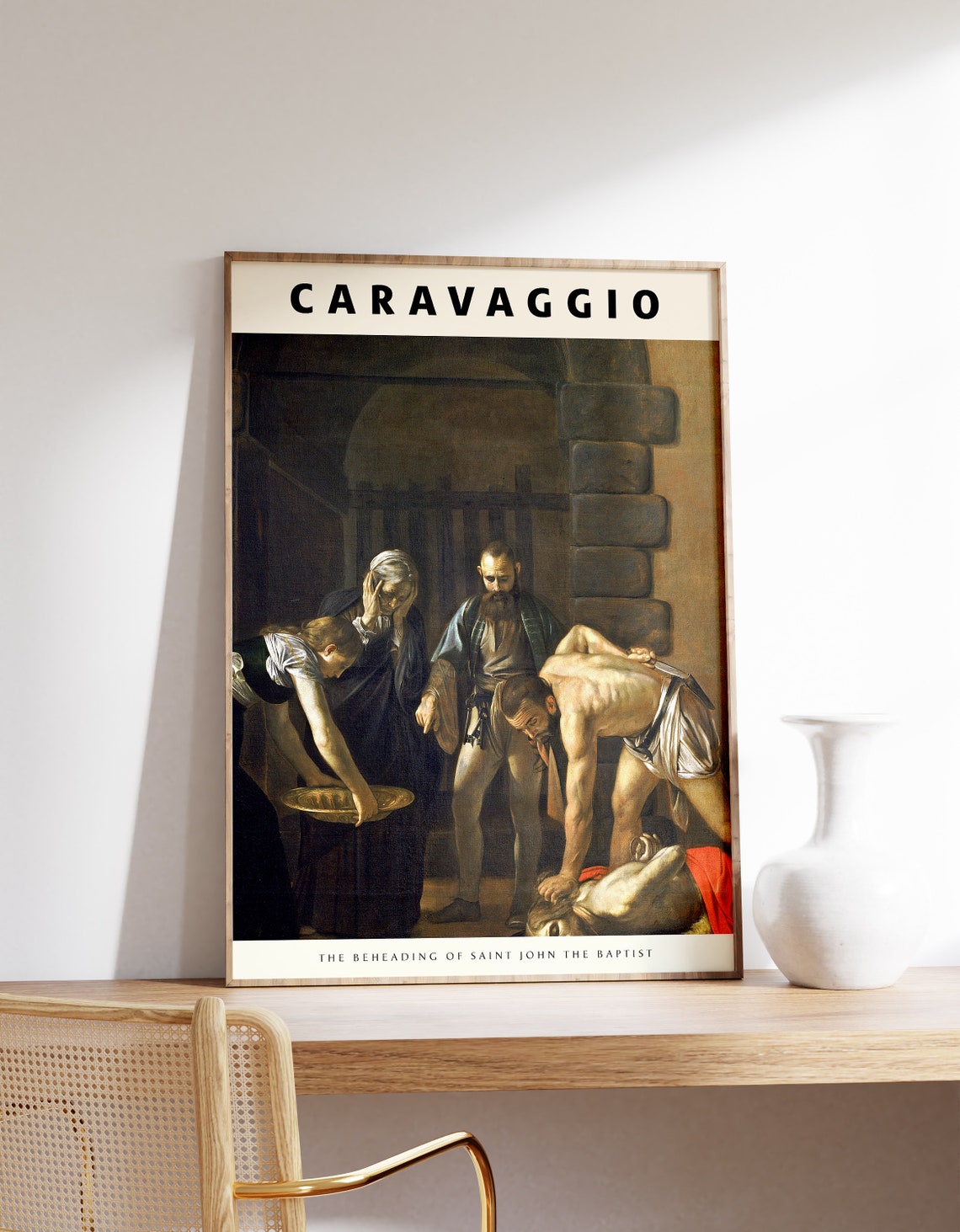 Caravaggio The Beheading of Saint John the Baptist Baroque Poster
