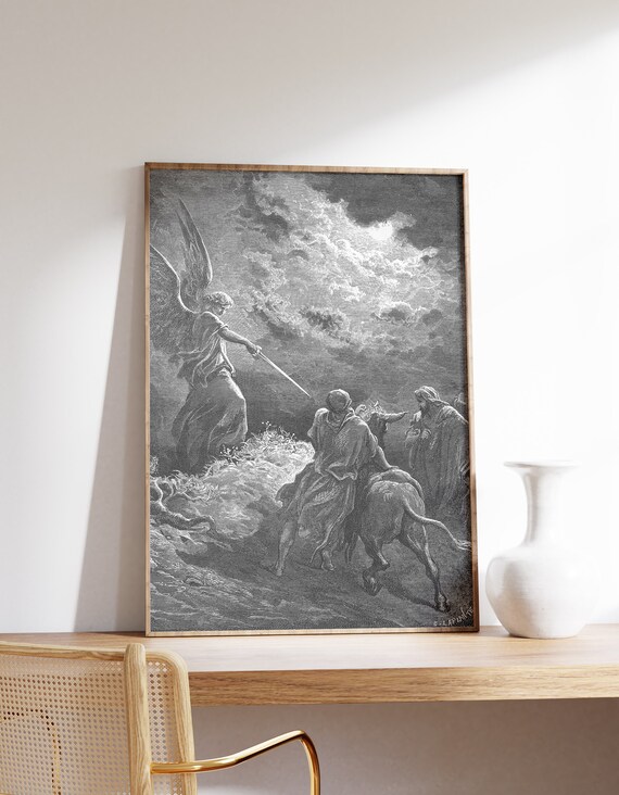 Gustave Dore An Angel Appears To Balaam, Art Print