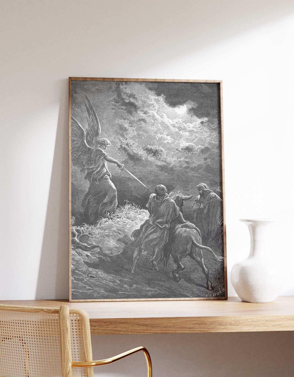 Gustave Dore An Angel Appears To Balaam, Art Print