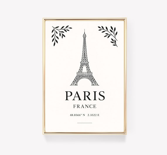 Paris Vintage Travel Poster, French Gift