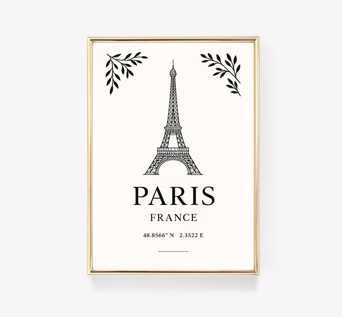Paris Vintage Travel Poster, French Gift