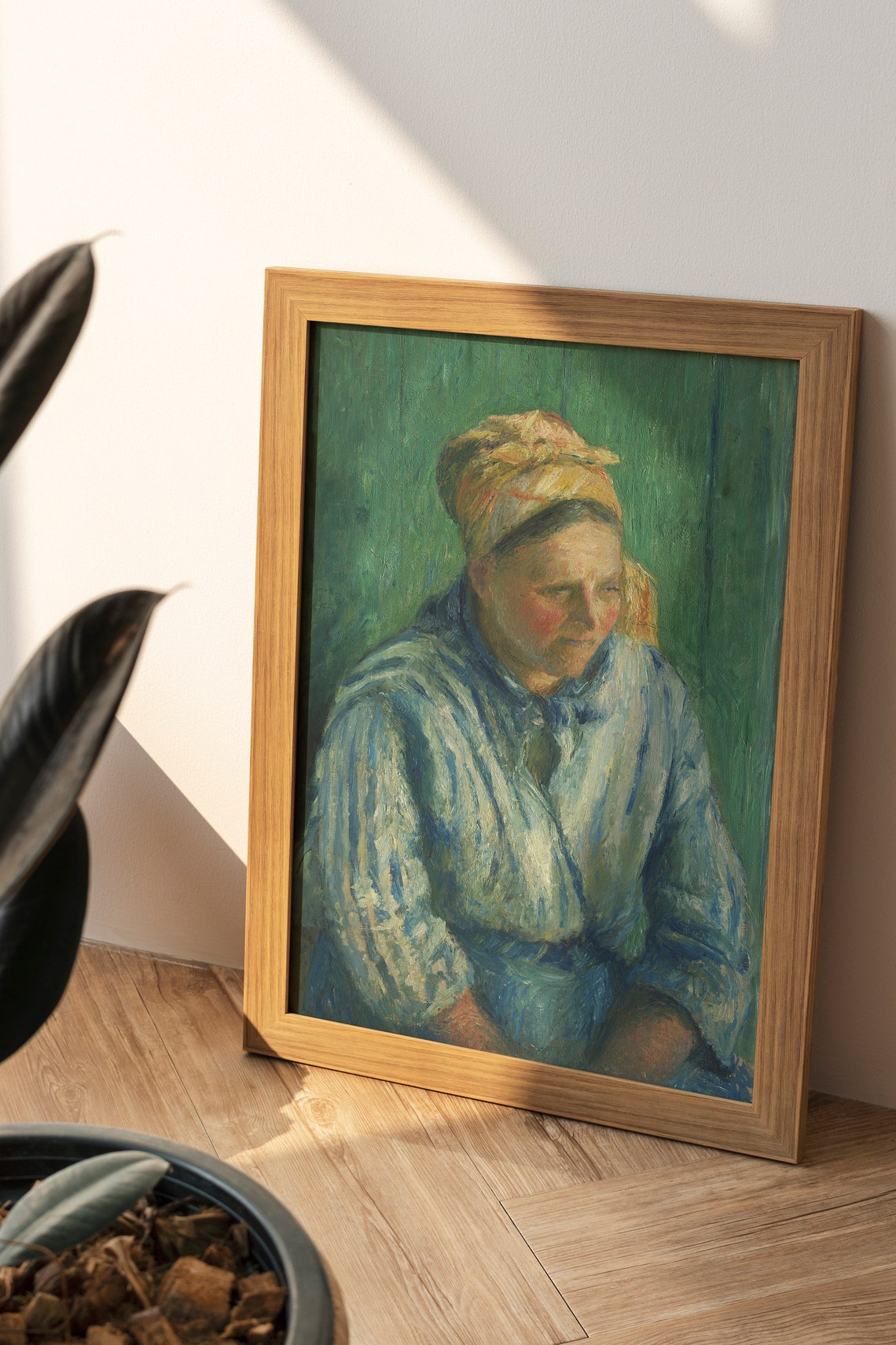 Camille Pissarro Washerwoman Study 1880 Vintage Antique Painting Home Luxury Decor Poster Print Woman Portrait Baroque Wall Art