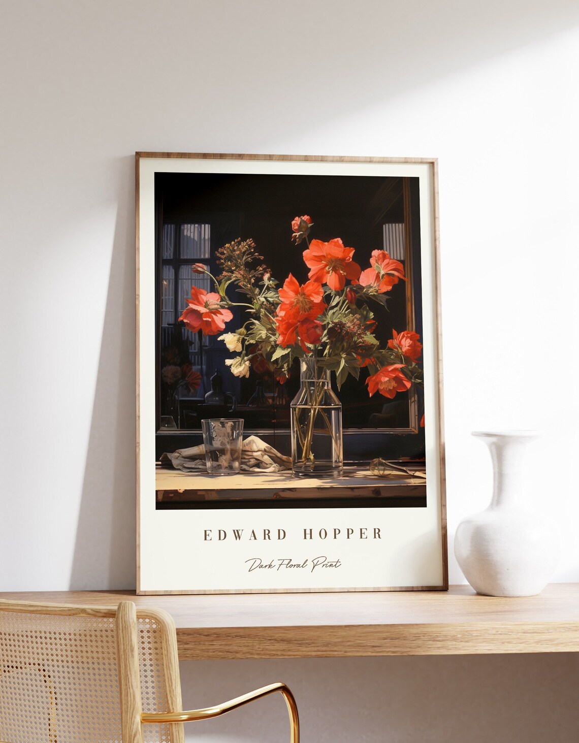 Edward Hopper Vintage Poster, Antique Floral Art Print