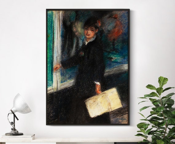 Auguste Renoir The Milliner 1877 Vintage Antique Painting Home Bedroom Decor Poster Print Woman Portrait Wall Art